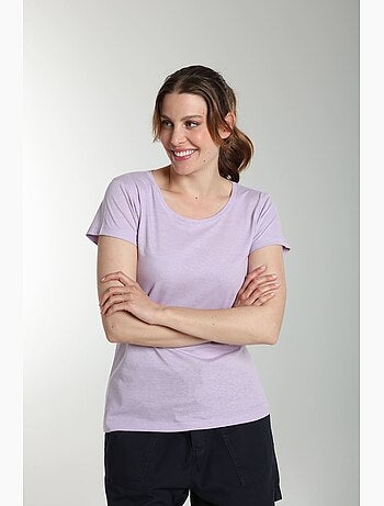 Tee shirt col rond manches courtes femme Marine | Gerard Pasquier