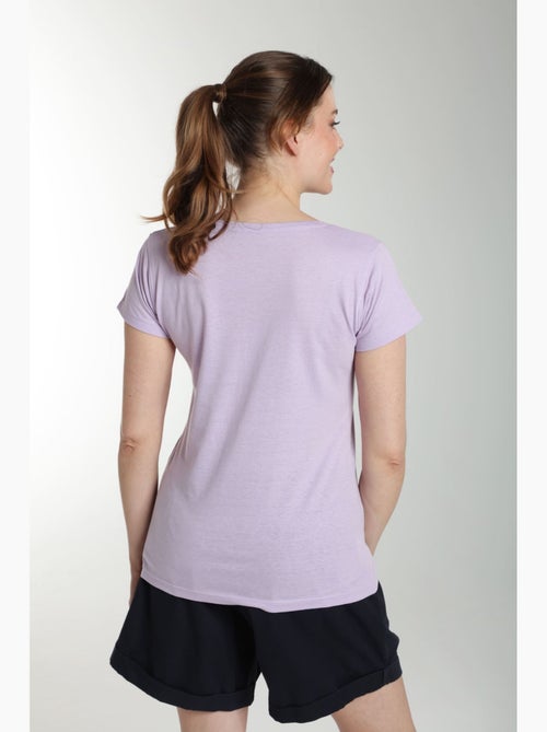 Tee shirt col rond manches courtes femme Marine  | Gerard Pasquier - Kiabi
