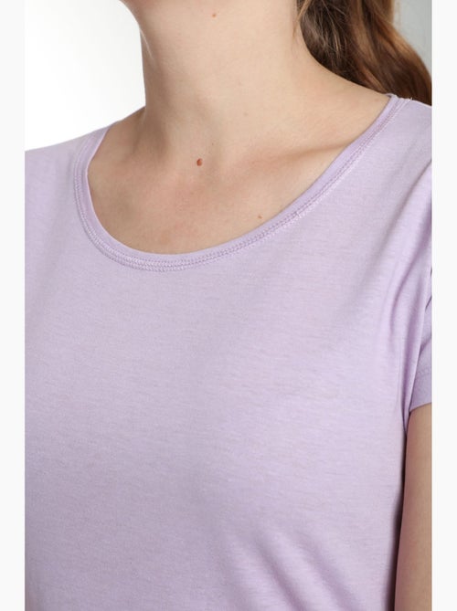 Tee shirt col rond manches courtes femme Marine  | Gerard Pasquier - Kiabi