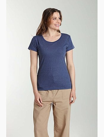 Tee shirt col rond manches courtes femme Marine Twilight | Gerard Pasquier