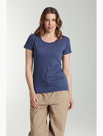 Tee shirt col rond manches courtes femme Marine Twilight | Gerard Pasquier