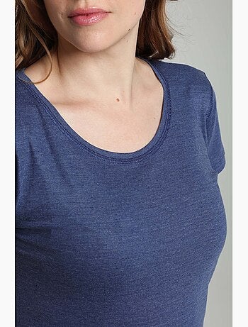 Tee shirt col rond manches courtes femme Marine Twilight | Gerard Pasquier