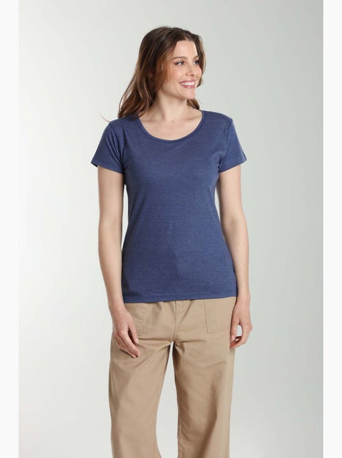 Tee shirt col rond manches courtes femme Marine Twilight | Gerard Pasquier - Kiabi Tee shirt col rond manches courtes femme Marine Twilight | Gerard Pasquier - Kiabi