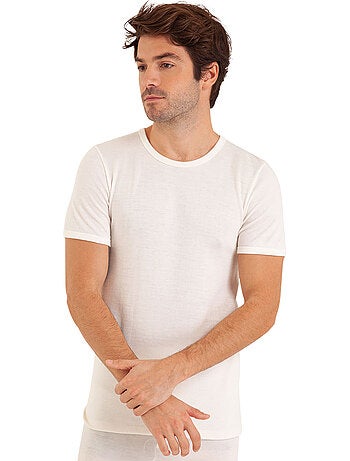 Tee shirt col rond manches courtes homme ligne chaude eminence