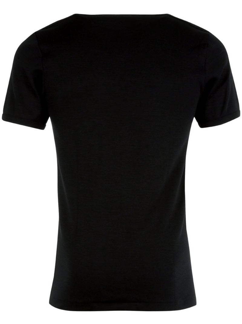 Tee shirt col rond manches courtes homme ligne chaude eminence Noir - Kiabi