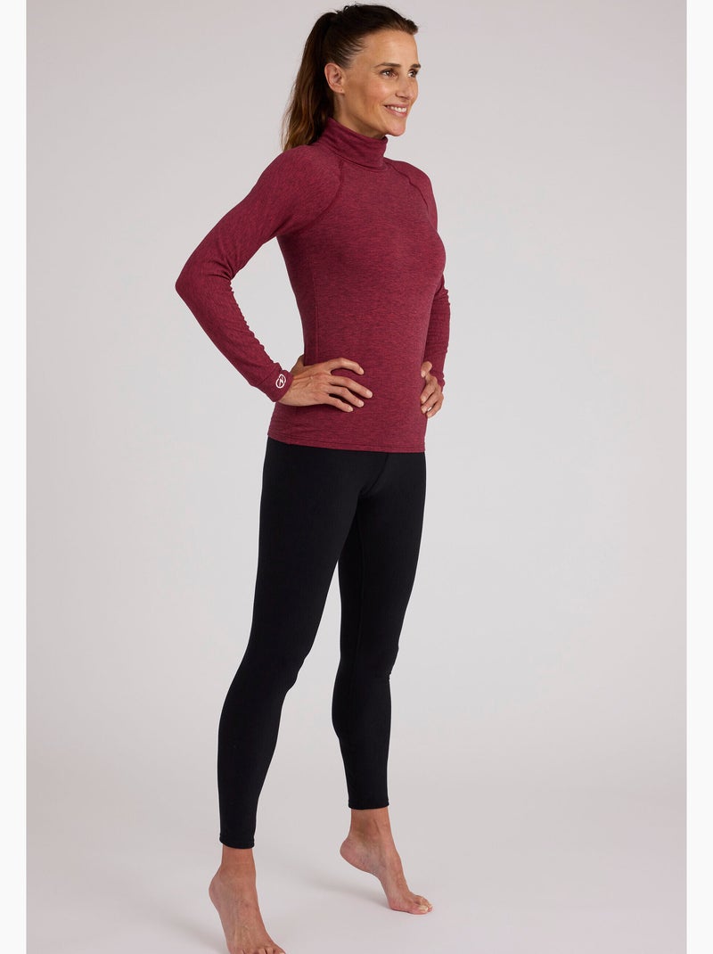 Tee-shirt col roulé Comfort Thermolactyl 4 femme thermique - DamartSport Violet - Kiabi