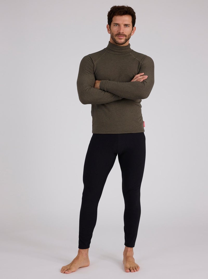 Tee-shirt col roulé Comfort Thermolactyl 4 homme - DamartSport Kaki - Kiabi