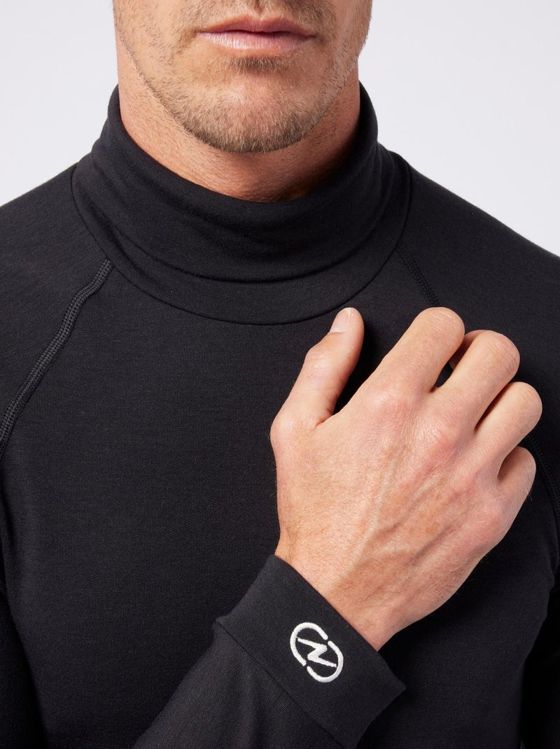 Tee-shirt col roulé Comfort Thermolactyl 4 homme thermique - DamartSport Noir - Kiabi