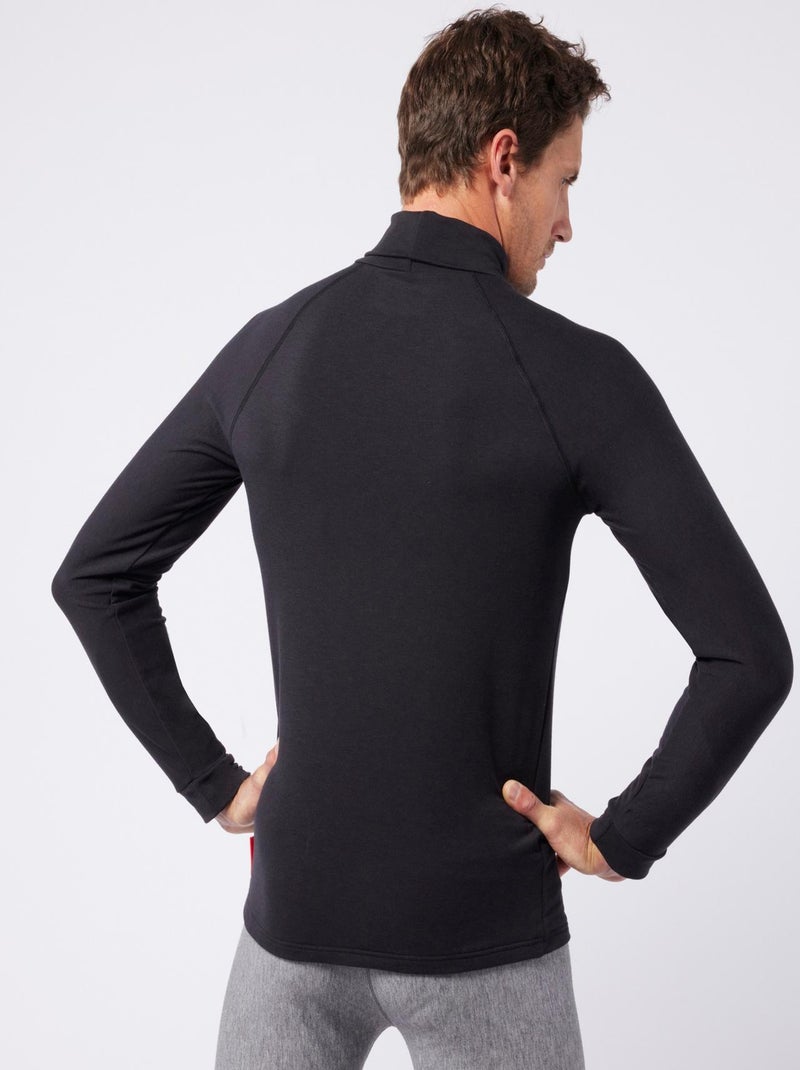 Tee-shirt col roulé Comfort Thermolactyl 4 homme thermique - DamartSport Noir - Kiabi