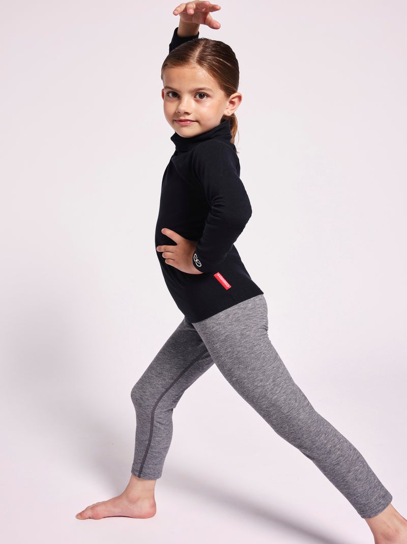 Tee-shirt col roulé comfort Thermolactyl 5 enfant thermique - DamartSport Noir - Kiabi