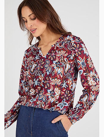 Tee-shirt col tunisien - Damart