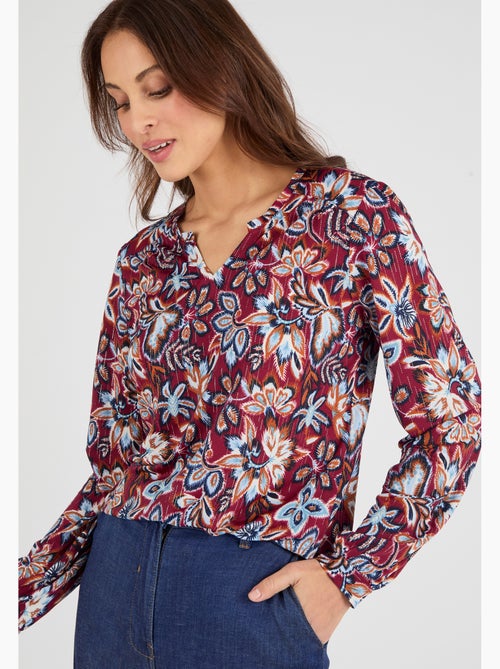 Tee-shirt col tunisien - Damart - Kiabi