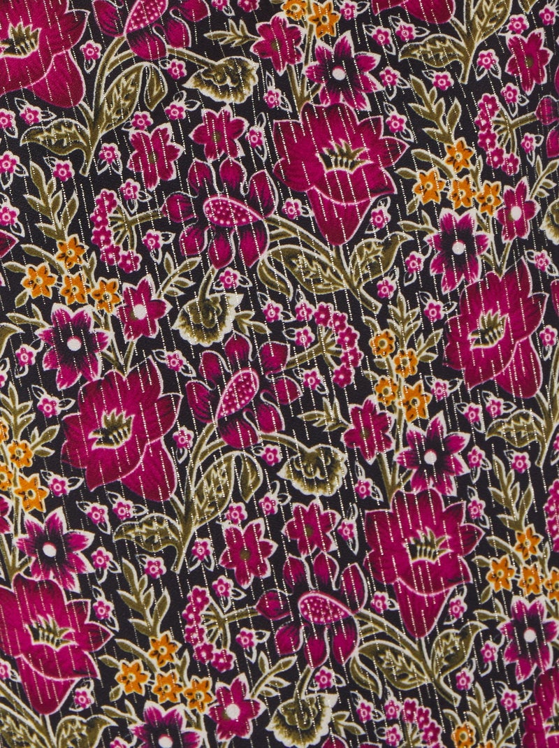 Tee-shirt col tunisien - Damart Violet - Kiabi