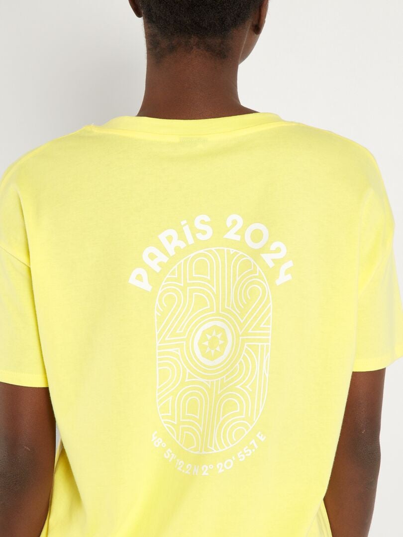 Teeshirt col V JO 2024 Jaune Kiabi 7.00€