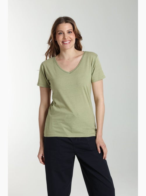 Tee shirt col v manches courtes femme Maddy | Gerard Pasquier - Kiabi Tee shirt col v manches courtes femme Maddy | Gerard Pasquier - Kiabi