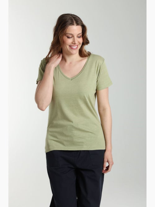 Tee shirt col v manches courtes femme Maddy | Gerard Pasquier - Kiabi Tee shirt col v manches courtes femme Maddy | Gerard Pasquier - Kiabi
