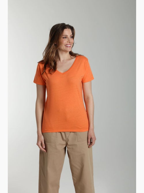 Tee shirt col v manches courtes femme Maddy  | Gerard Pasquier - Kiabi