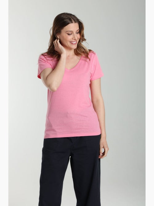 Tee shirt col v manches courtes femme Maddy | Gerard Pasquier - Kiabi Tee shirt col v manches courtes femme Maddy | Gerard Pasquier - Kiabi