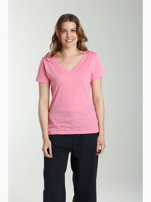 Tee shirt col v manches courtes femme Maddy | Gerard Pasquier - Kiabi Tee shirt col v manches courtes femme Maddy | Gerard Pasquier - Kiabi