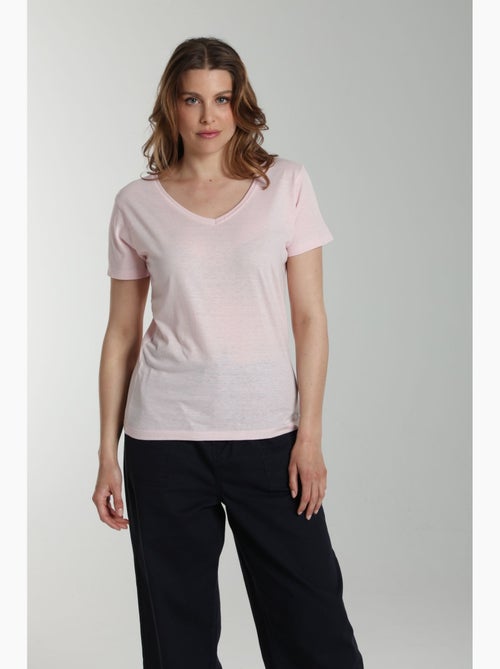 Tee shirt col v manches courtes femme Maddy | Gerard Pasquier - Kiabi