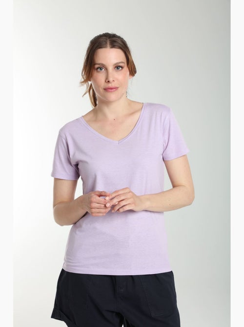 Tee shirt col v manches courtes femme Maddy  | Gerard Pasquier - Kiabi