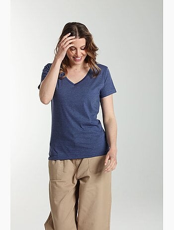 Tee shirt col v manches courtes femme Maddy Twilight | Gerard Pasquier