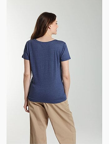 Tee shirt col v manches courtes femme Maddy Twilight | Gerard Pasquier
