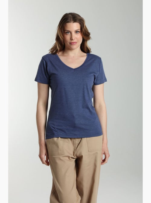 Tee shirt col v manches courtes femme Maddy Twilight | Gerard Pasquier - Kiabi Tee shirt col v manches courtes femme Maddy Twilight | Gerard Pasquier - Kiabi