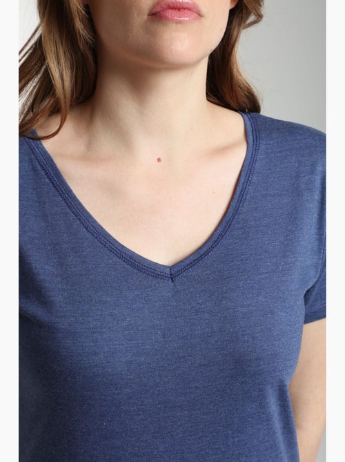 Tee shirt col v manches courtes femme Maddy Twilight | Gerard Pasquier - Kiabi Tee shirt col v manches courtes femme Maddy Twilight | Gerard Pasquier - Kiabi