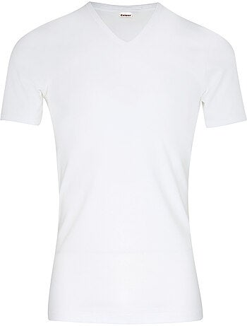 Tee-shirt col V manches courtes homme Pur coton Premium Fait en France Eminence.
