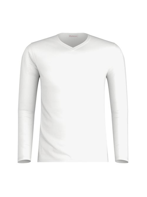Tee-shirt col V manches longues homme Pur coton Eminence - Kiabi
