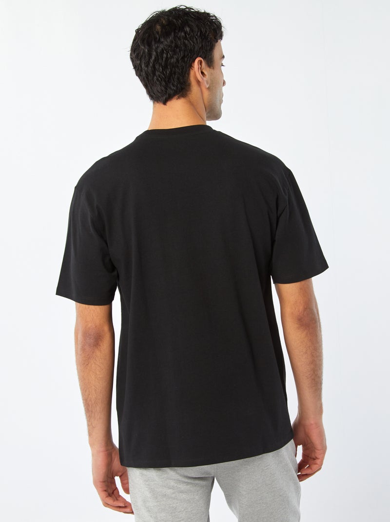 Tee-shirt confort fit Noir - Kiabi