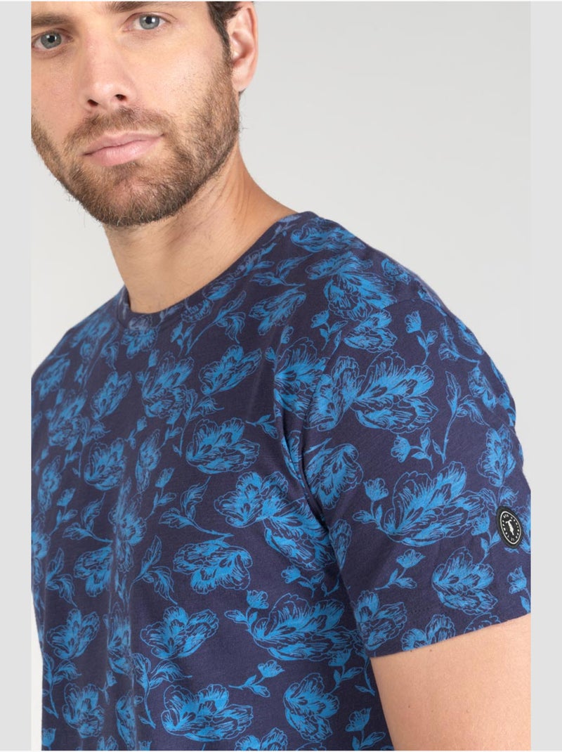 Tee-Shirt CONIT 'Le Temps Des Cerises' Bleu - Kiabi