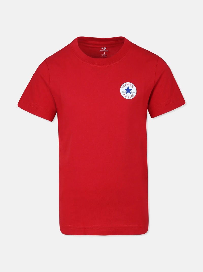 Tee Shirt Converse manches courtes Rouge - Kiabi