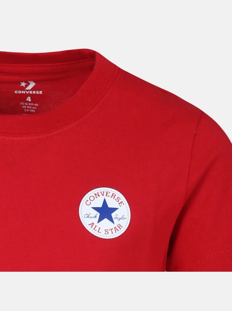 Tee Shirt Converse manches courtes Rouge - Kiabi