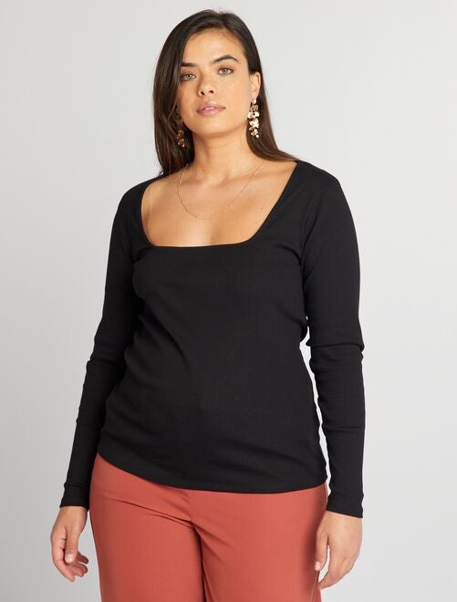 Top à encolure bateau - Rose poudré - FEMME | H&M CH
