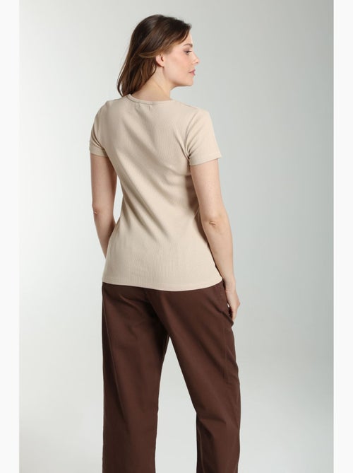 Tee shirt cotele manches courtes femme Drew  | Gerard Pasquier - Kiabi