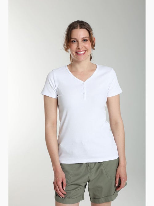 Tee shirt cotele manches courtes femme Drew  | Gerard Pasquier - Kiabi