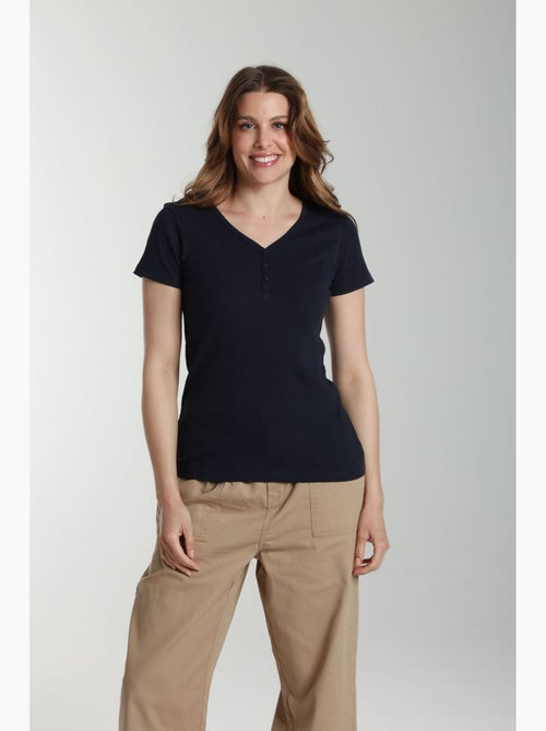 Tee shirt cotele manches courtes femme Drew  | Gerard Pasquier - Kiabi