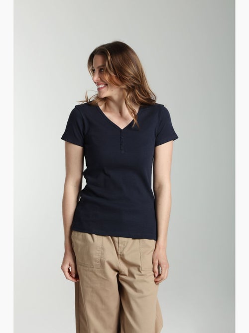 Tee shirt cotele manches courtes femme Drew  | Gerard Pasquier - Kiabi