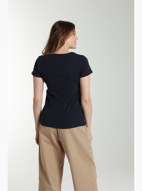 Tee shirt cotele manches courtes femme Drew  | Gerard Pasquier - Kiabi