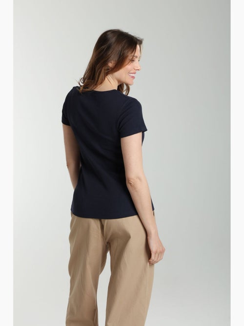 Tee shirt cotele manches courtes femme Drew  | Gerard Pasquier - Kiabi