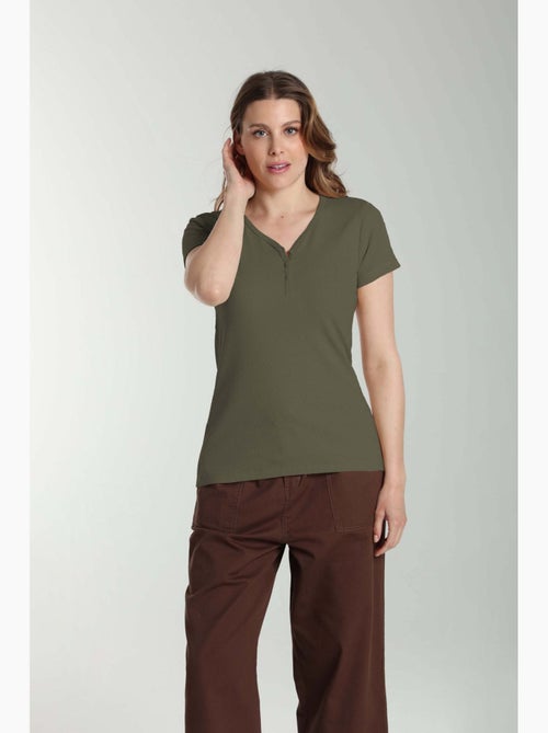 Tee shirt cotele manches courtes femme Drew  | Gerard Pasquier - Kiabi