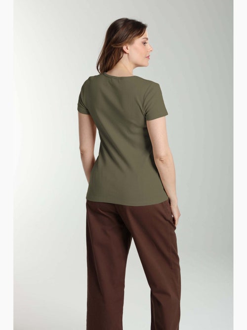 Tee shirt cotele manches courtes femme Drew  | Gerard Pasquier - Kiabi