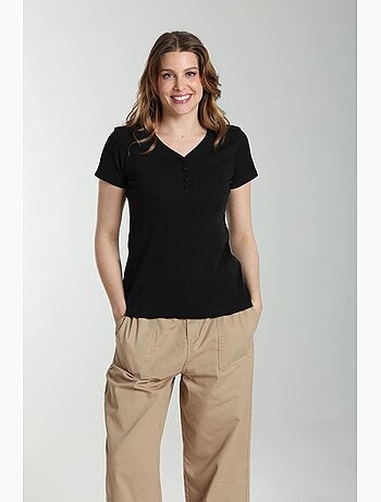 Tee shirt cotele manches courtes femme Drew | Gerard Pasquier
