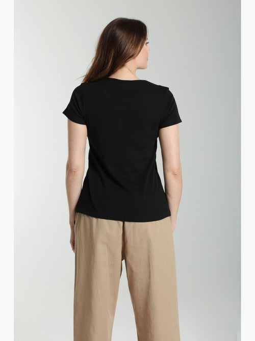 Tee shirt cotele manches courtes femme Drew  | Gerard Pasquier - Kiabi