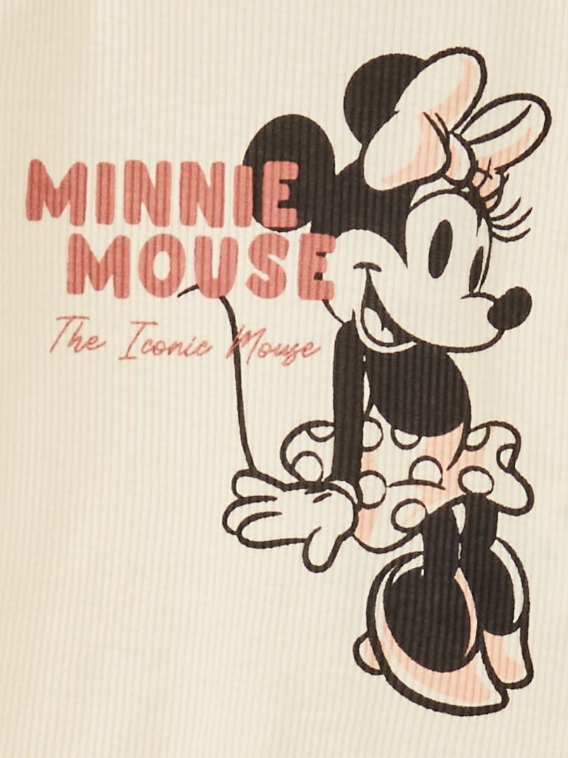 Tee Shirt Côtelé Minnie Mouse Beige Kiabi 2 10€