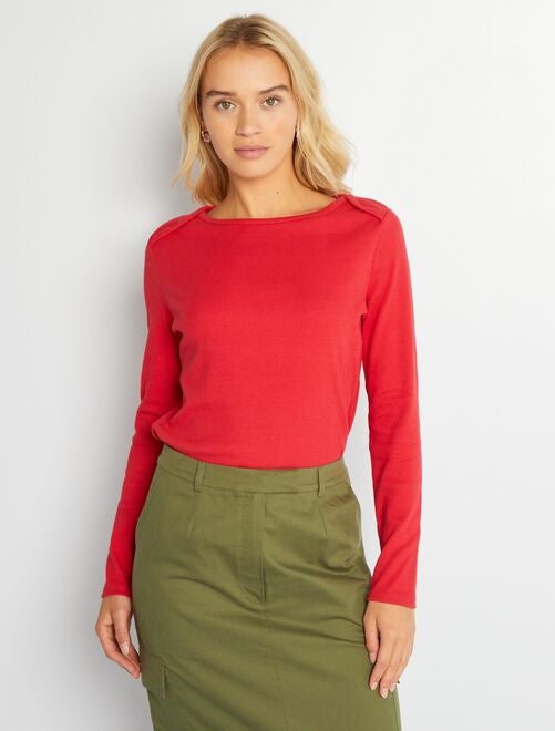 Tee shirt femme rouge