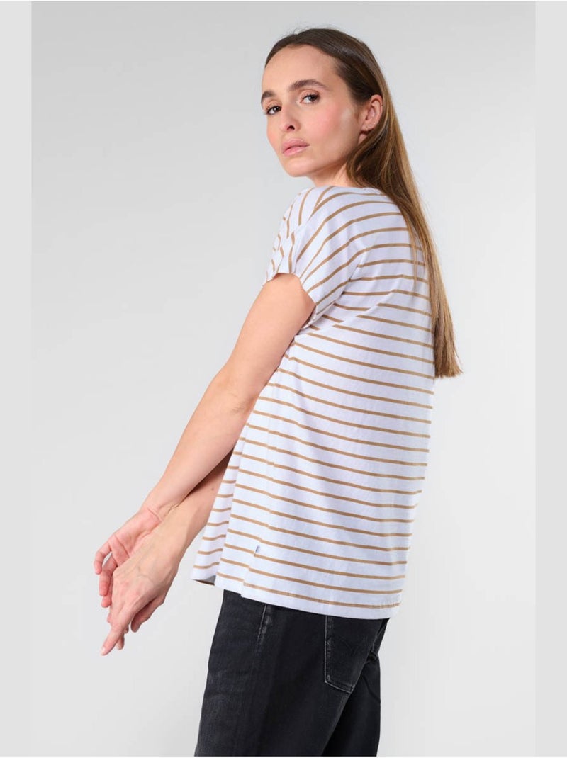 Tee-shirt cottard 'le temps des cerises' Blanc - Kiabi
