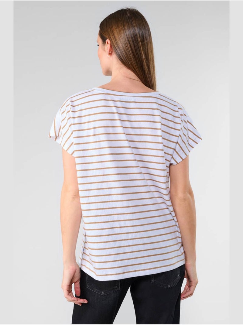 Tee-shirt cottard 'le temps des cerises' Blanc - Kiabi